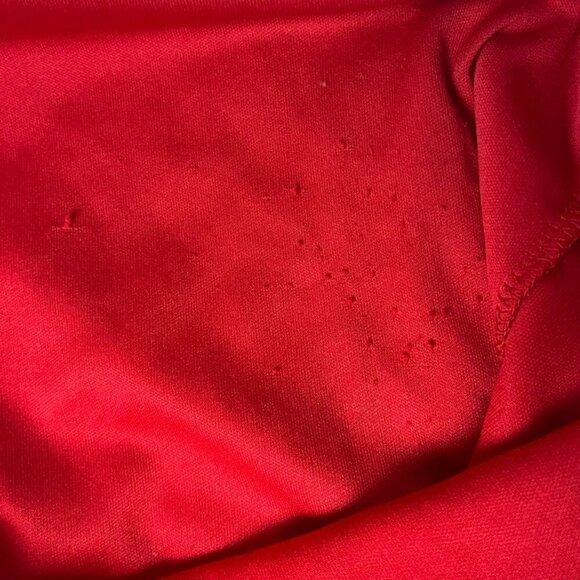 Y2K Vintage‎ Brittany Black Women's L Floral All Over Top Lace Mesh Red White - Picture 6 of 8